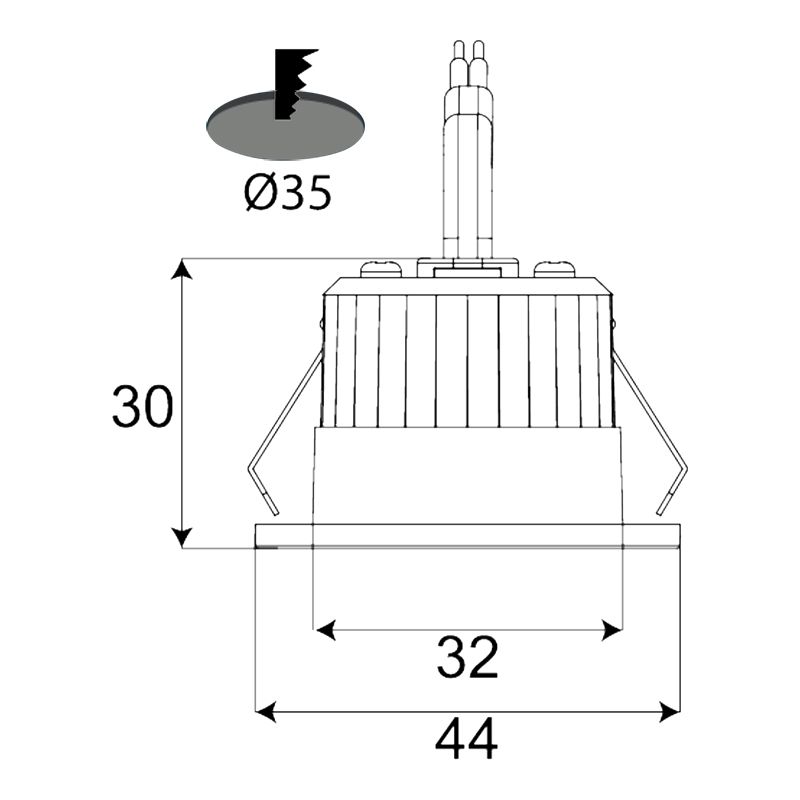 3CCT LED Mini Downlight 3W